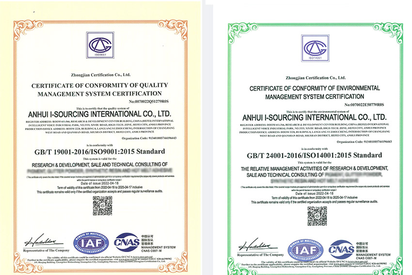ISO 14001 for industrial additives